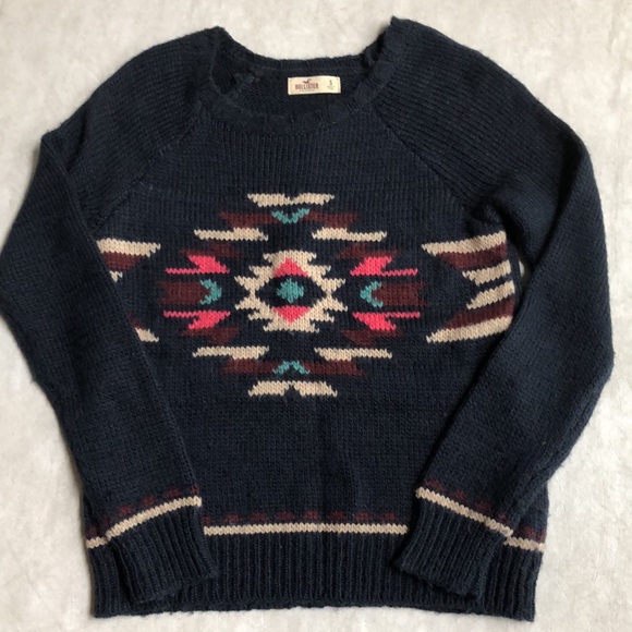 Hollister Navy Blue Crew Neck Sweater Soft Size S - Picture 8 of 8